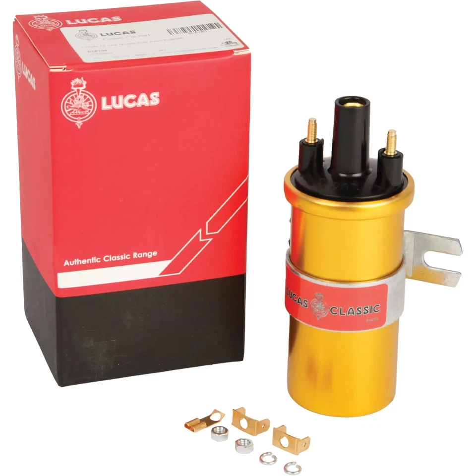 New Lucas Gold Sport Coil Triumph TR3 TR4 TR6 Spitfire Push On Connection DLB105 - Image 1 of 1