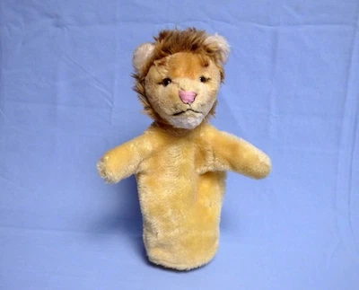 Handpuppe Löwe Jung Löwe ohne Knopf und Fahne vermutlich Steiff 27 cm - Bild 1 von 4