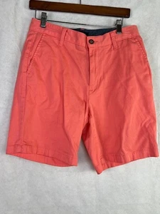 Mens Nautica Pale Coral Orange Flat Front Cotton Shorts 30 - Picture 1 of 2