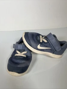 Nike Flex sneaker bambino/ragazza taglia 8C blu AH3441-400 slip on - Foto 1 di 7