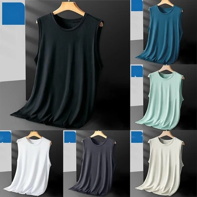 Canotta uomo girocollo senza maniche per allenamento bodybuilding e fitness - Immagine 1 di 4