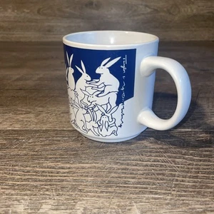 Taylor & NG Naughty Bunny Rabbits Kaffee Tee Becher Blau Orgie Sex Buckeln - Bild 1 von 6