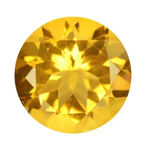 4.36 Ct Fabulous Fire Round (11 x 11 mm) Natural Golden Yellow Citrine Gemstones - Picture 1 of 5