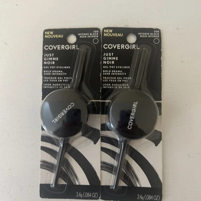 Set of 2 Covergirl Just Gimme Noir Gel Pot Eyeliner 300 Intense Black Sealed - Image 1 of 2