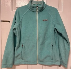 Columbia Fleece Jacket Youth XL 18/20 Light Teal - Picture 1 of 6
