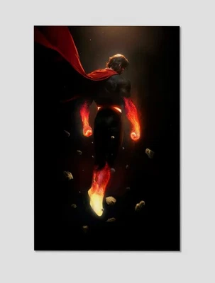 Arte de pared Absolute Superman negro premium impresión de giclee 11" x 17" DC Comics Foto 1 de 3