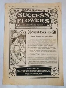 Mai 1904 Erfolg mit Blumen Vintage Zeitschrift Gartenbau Landwirtschaft  - Bild 1 von 9
