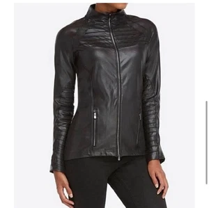 SPANX Motorradjacke schwarz Kunstleder Gr. XS - Bild 1 von 10