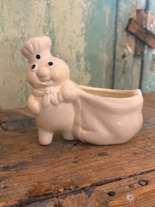 Vintage 1988 Pillsbury Doughboy Poppin' Fresh Ceramic Napkin Holder Planter - Picture 1 of 5
