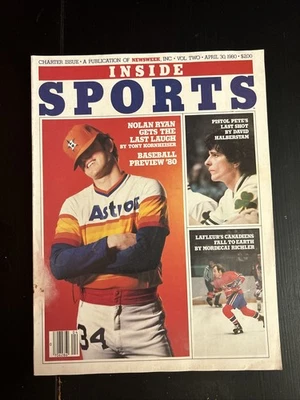 Inside Sports 2nd Issue Nolan Ryan Pistol Pete W BB Card Insert No Label 4/30/80 - Image 1 of 4