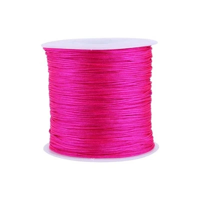 Cordón de Nudo Chino de Nylon de 0,8 mm 100 M Macramé Hilo de Shamballa Rosa Rojo Foto 1 de 2