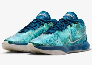 Nike LeBron James XXI 21 Abalone Industrial Blue Green FN0708-400 sz 10 Men's - Picture 1 of 10