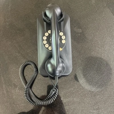 Pottery Barn:Crosley CR55 Black Wall Telephone  with Push Button Technology. - Image 1 of 3