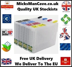 T604 604XL 4x cartuchos de tinta reutilizables recargables con chip Epson WF XP se adapta a muchos - Imagen 1 de 6