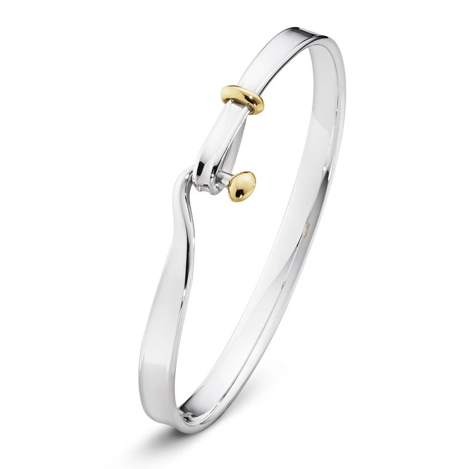 Brazalete de plata Georg Jensen con oro #204 - Torun Foto 1 de 1