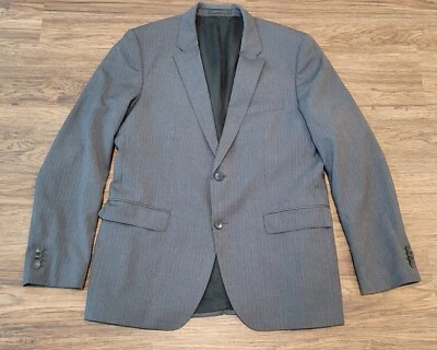 Blazer de lana Hugo Boss Dielstrasse12 chaqueta deportiva gris a rayas talla 42R Foto 1 de 4