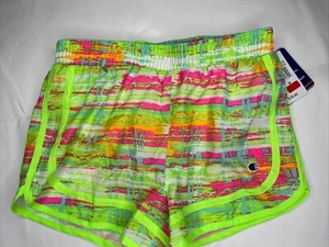 Champion Girl's Neon Green, Pink, White, Blue Active Shorts Size M #1 - Picture 1 of 2