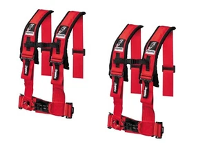 Dragonfire Racing Red 4 Point 3" Harness Set RZR 900 1000 XP - Picture 1 of 1