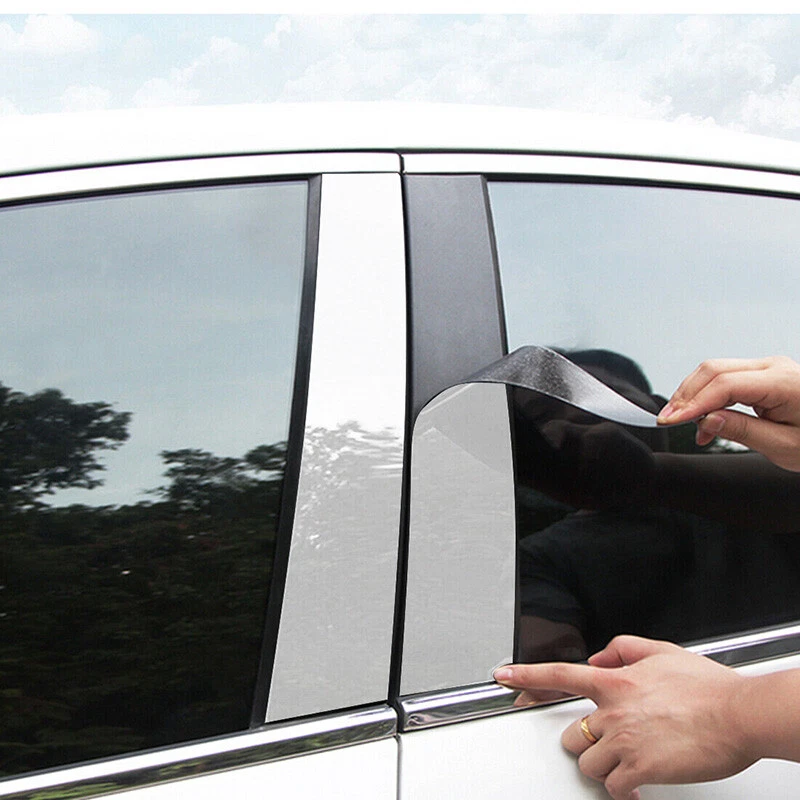 Conjunto de 6 peças de postes de pilar cromados guarnição lateral da porta ajuste para Honda Pilot 2009-2015 - Imagem 1 de 4