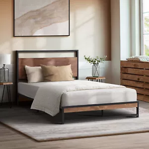 Oikiture Metal Bed Frame King Single Size Beds Base Platform Wood - Picture 1 of 7
