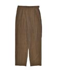 ELIZABETH ASCOT Womens Straight Suit Trousers UK 12 Medium W28 L28  Brown AG12