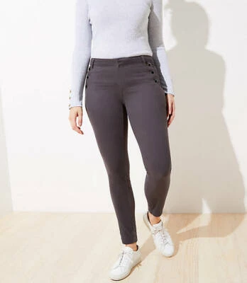 Loft Women's Sailor Sateen Leggings Pants Size 0 / 25 Tall NWT Ann Taylor Gray - Image 1 of 4