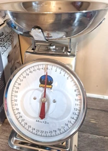 Sportsman Kitchen Analog Food Scale 44-Lbs w/ 10" Removable Stainless Steel Bowl - Picture 1 of 9