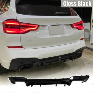Gloss Black Rear Bumper Diffuser Lip Spoiler For BMW X3 G01 M40i Sport 2018-2021 - Picture 1 of 12