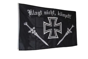 FLAGGE FAHNE 90 x 150cm Eisernes Kreuz "Klagt nicht, Kämpft! " 4253 - Picture 1 of 1