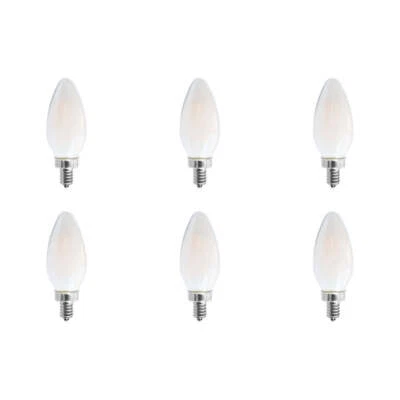 SATCO 8W C11 LED - Frosted - Candelabra - 2700K - 6PK - Image 1 of 3