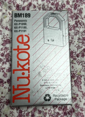 Nu-kote Model BM189 Black Nylon Printer Ribbon - Image 1 of 3