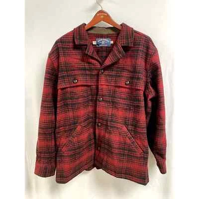 BILLS KHAKIS Berkshire Heavyweight Wool Blend Jacket Plaid Red Black Men's XL - Image 1 of 4