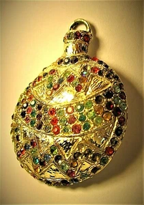 VINTAGE 60ER JAHRE STRASS WEIHNACHTSSCHMUCK BROSCHE - USA - Bild 1 von 4