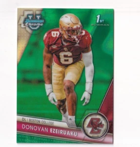 Donovan Ezeiruaku 2023 BOWMAN U CHROME GREEN LAVA REFRACTOR RC /99 COWBOYS - Picture 1 of 2
