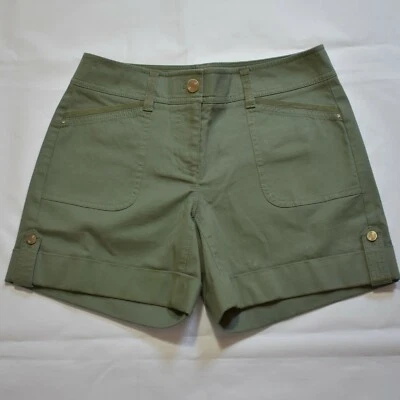 WHITE HOUSE BLACK MARKET Mujer Puños Sarga 5" Corto Talla 00 Nuevo Con Etiquetas Foto 1 de 4