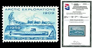Scott 1128 1959 4c Arctic Explorations Mint Graded XF-Sup 95 NH with PSE CERT - Picture 1 of 1
