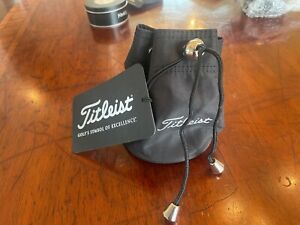 New Titleist Black/White Valuables Golf Pouch w/Drawstring