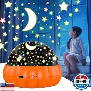 Pumpkin Star Projector Night Light for Kids,Baby Night Lights with Jack O'Lan - Picture 1 of 5