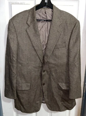 Arnold Brant Loro Piana 100% Cashmere Brown Check Blazer Sport Coat Blazer 42R - Image 1 of 4
