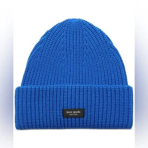 KATE SPADE NEW YORK Women's Sam Label Cuff Beanie - Picture 1 of 8