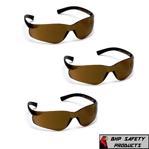 PYRAMEX ZTEK SAFETY GLASSES COFFEE BROWN LENS SUNGLASSES S2515S Z87+ (3 PAIR) - Picture 1 of 6