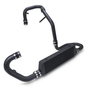 2.5" BLACK ALLOY FRONT MOUNT INTERCOOLER FMIC KIT FOR SKODA OCTAVIA 1U 1.8T - Afbeelding 1 van 12