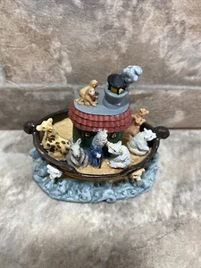 Noah’s Ark On  Water Figurine, Hand Painted,Preowned  - Picture 1 of 7