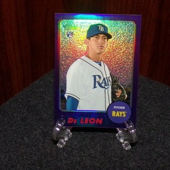 2017 Topps Heritage Purple Hot Box Chrome Jose De Leon #642 - Image 1 of 1