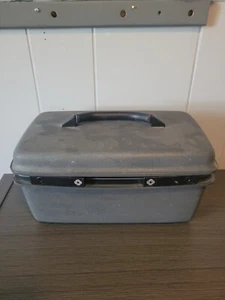 Vintage Samsonite Advantage SSL Carry On Cosmetic Makeup Case Gray w key - Picture 1 of 8