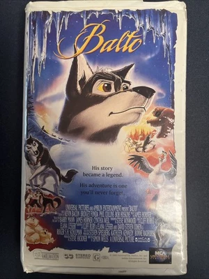 Balto VHS 1995/1998 Clamshell Movie Film Vintage Video Tape Foto 1 de 3