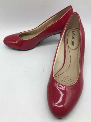 Tacones de salón Life Stride rojos talla 8 usados Foto 1 de 4