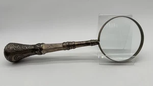 "Lupa de colección Repousse, mango de plata de ley 3 7/8" 12"" de longitud India" - Imagen 1 de 12