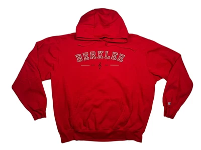 SUDADERA BERKLEE SCHOOL OF MUSIC Roja Cálida Estudiante Universitario Gimnasio Para hombres XL Foto 1 de 4