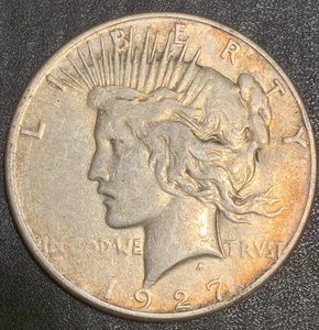 1927-S  San Francisco  Mint Silver Peace Dollar  lot # 2071 - Picture 1 of 6